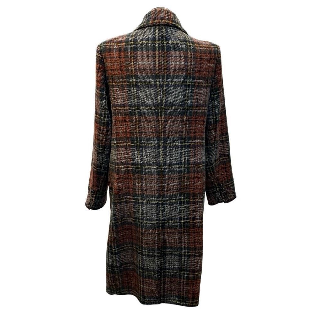 Lauren Ralph Lauren Womens Wool Blend Blanket Plaid Reefer Coat 18 Classic Heavy - Picture 2 of 10